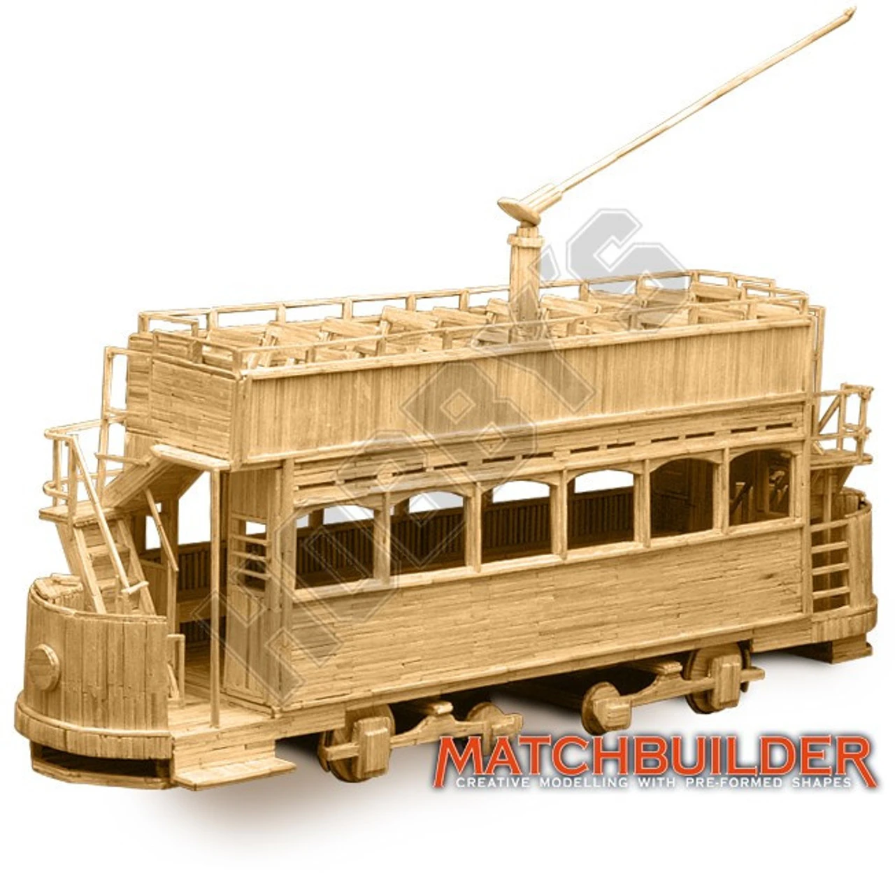 Matchbuilder Tram Kit Matchstick Model 1 Matchbuilder Tram Kit Matchstick Model