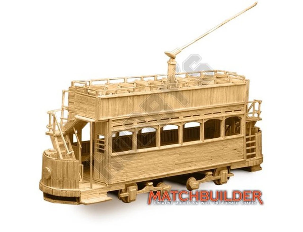 Matchbuilder Tram Kit Matchstick Model 2 Matchbuilder Tram Kit Matchstick Model - Image 2