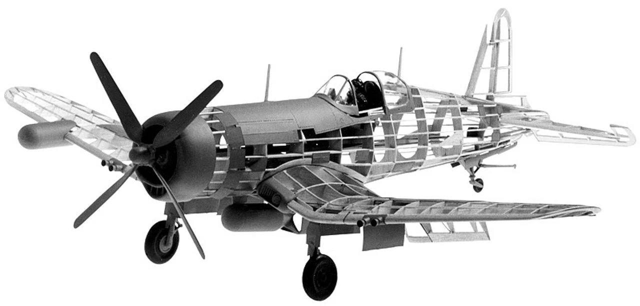 Guillow 1/16 Vought F4U-4 Corsair Balsa Model Kit 2 Guillow 1/16 Vought F4U-4 Corsair Balsa Model Kit - Image 2