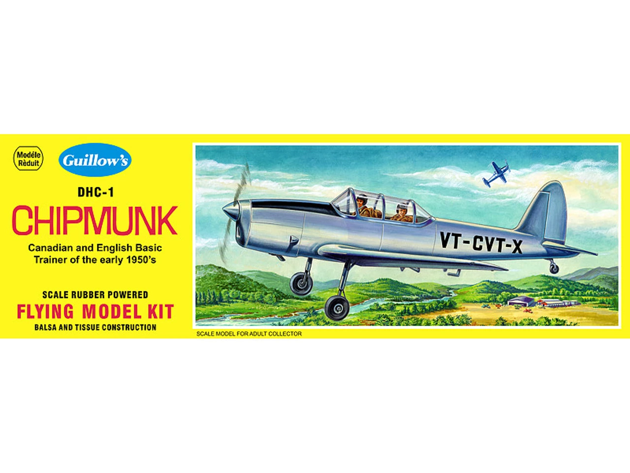 Guillow 1/24 De Havilland Chipmunk Balsa Model Kit 1 Guillow 1/24 De Havilland Chipmunk Balsa Model Kit