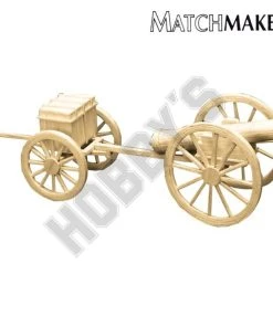 Matchmaker Cannon And Limber Matchstick Model
