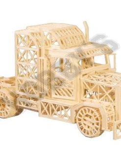 Matchitecture Trailer Truck Matchstick Model