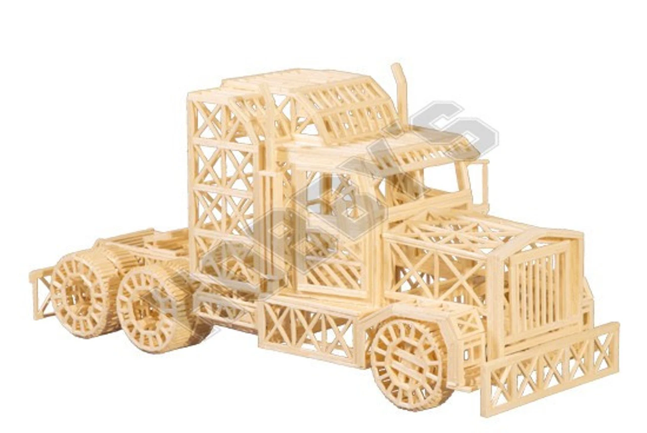 Matchitecture Trailer Truck Matchstick Model 1 Matchitecture Trailer Truck Matchstick Model