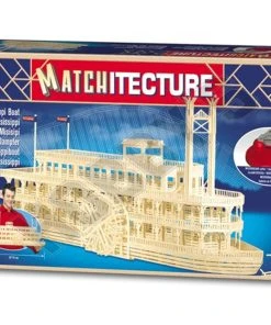 Matchitecture Mississippi Boat Matchstick Model