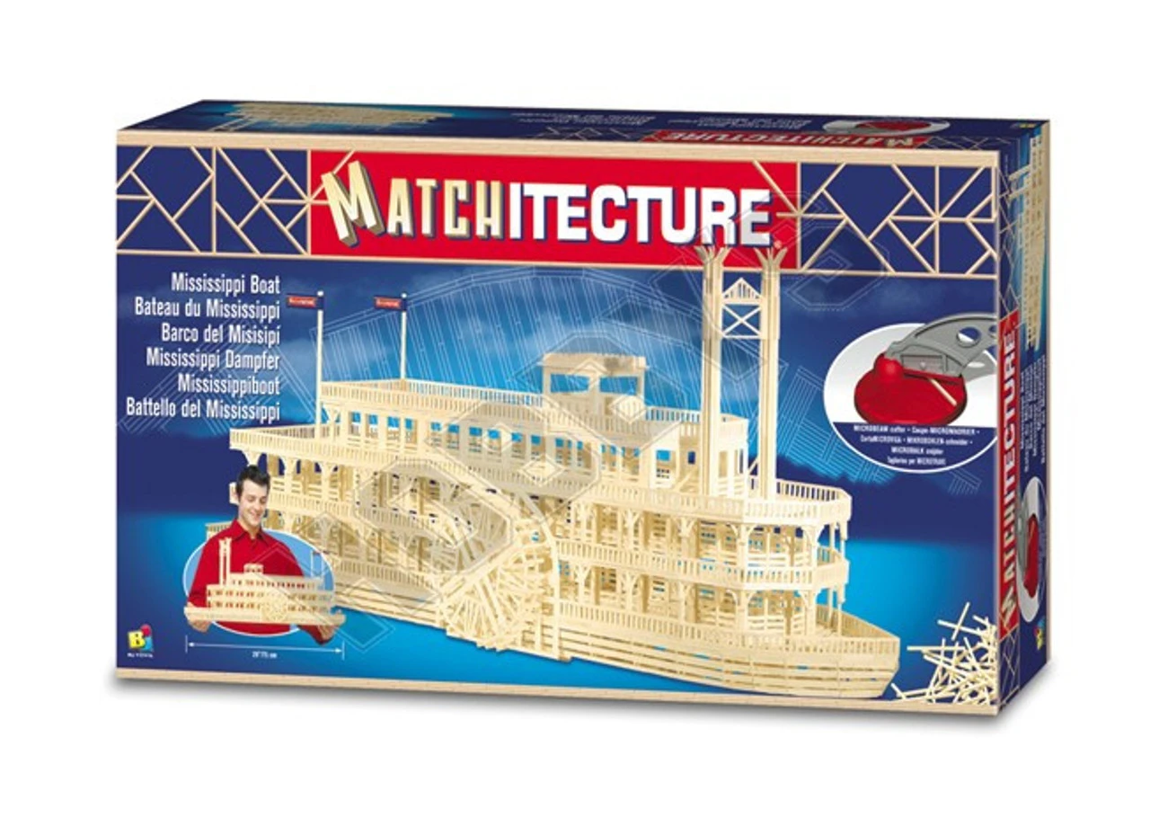 Matchitecture Mississippi Boat Matchstick Model 1 Matchitecture Mississippi Boat Matchstick Model