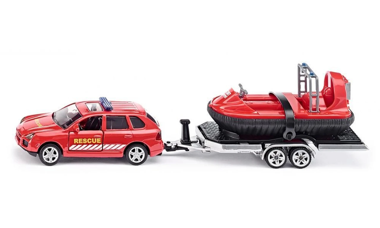 Siku 1/50 Car With Trailer And Hovercraft 1 Siku 1/50 Car With Trailer And Hovercraft