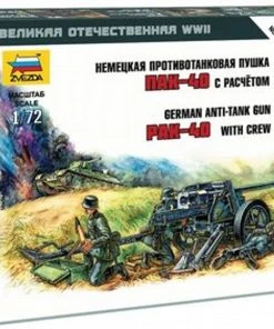 Zvezda 1/72 German Pak 40 Anti-Tank Unit With Crew