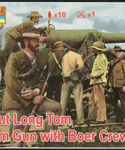 Strelets 1/72 Cresout Long Tom 155mm With Boers Model Kit