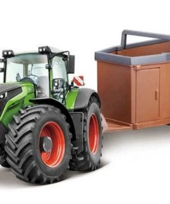 Burago Fendt 1000 Vario With Livestock Trailer Diecast Model