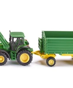 Siku 1/87 John Deere Tractor With Loader And Trailer