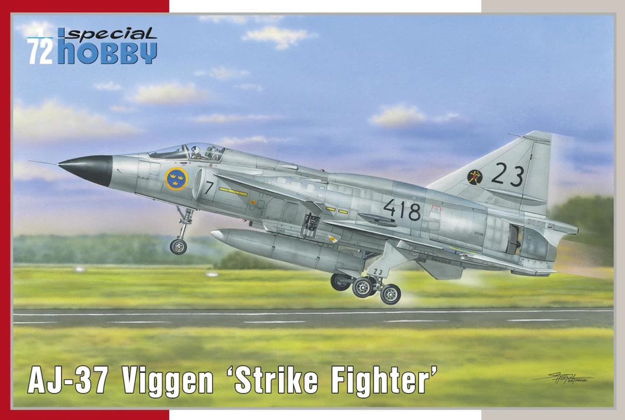 Special Hobby 1/72 AJ-37 Viggen Strike Fighter Model Kit 1 Special Hobby 1/72 AJ-37 Viggen Strike Fighter Model Kit
