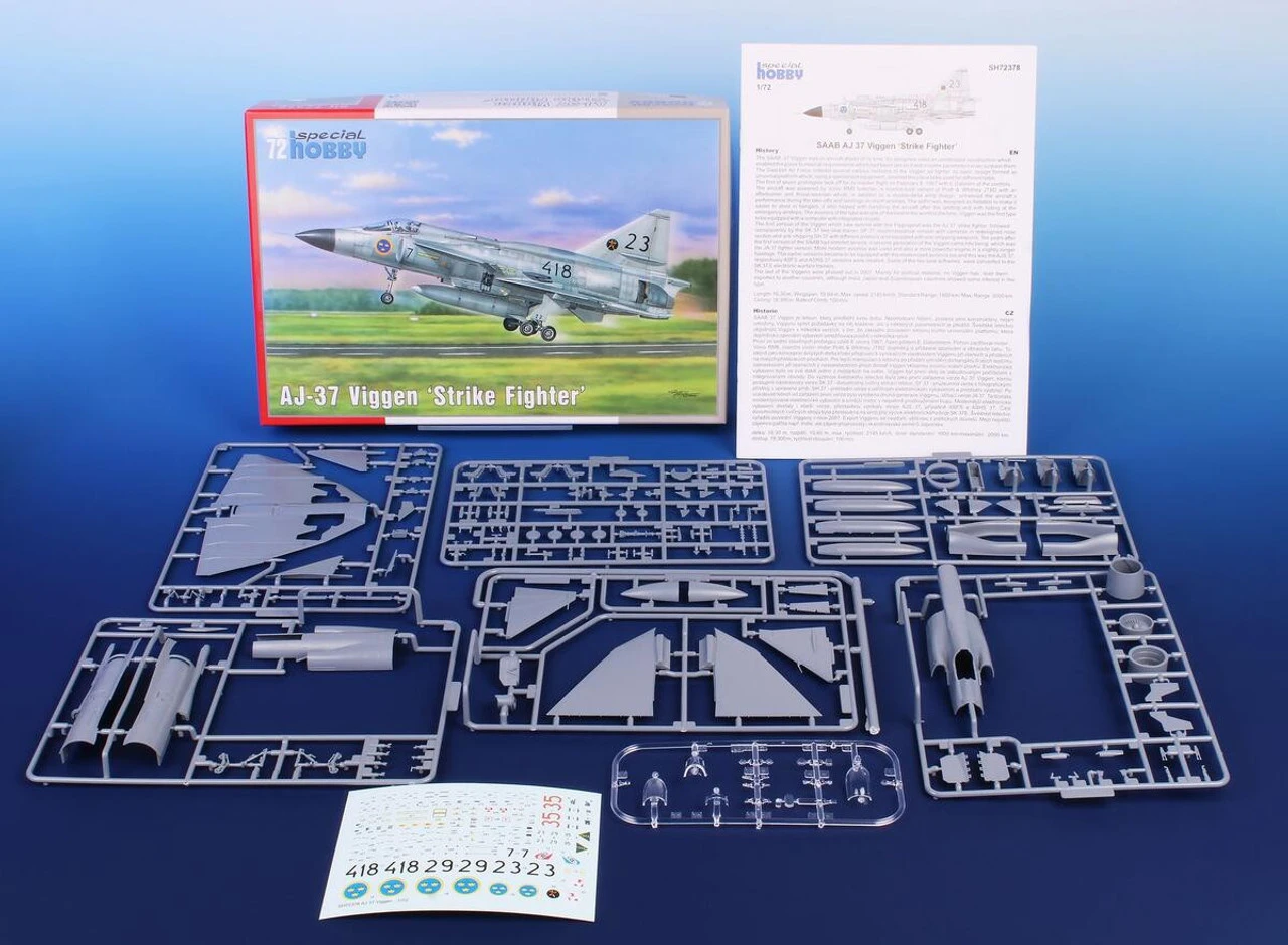 Special Hobby 1/72 AJ-37 Viggen Strike Fighter Model Kit 2 Special Hobby 1/72 AJ-37 Viggen Strike Fighter Model Kit - Image 2