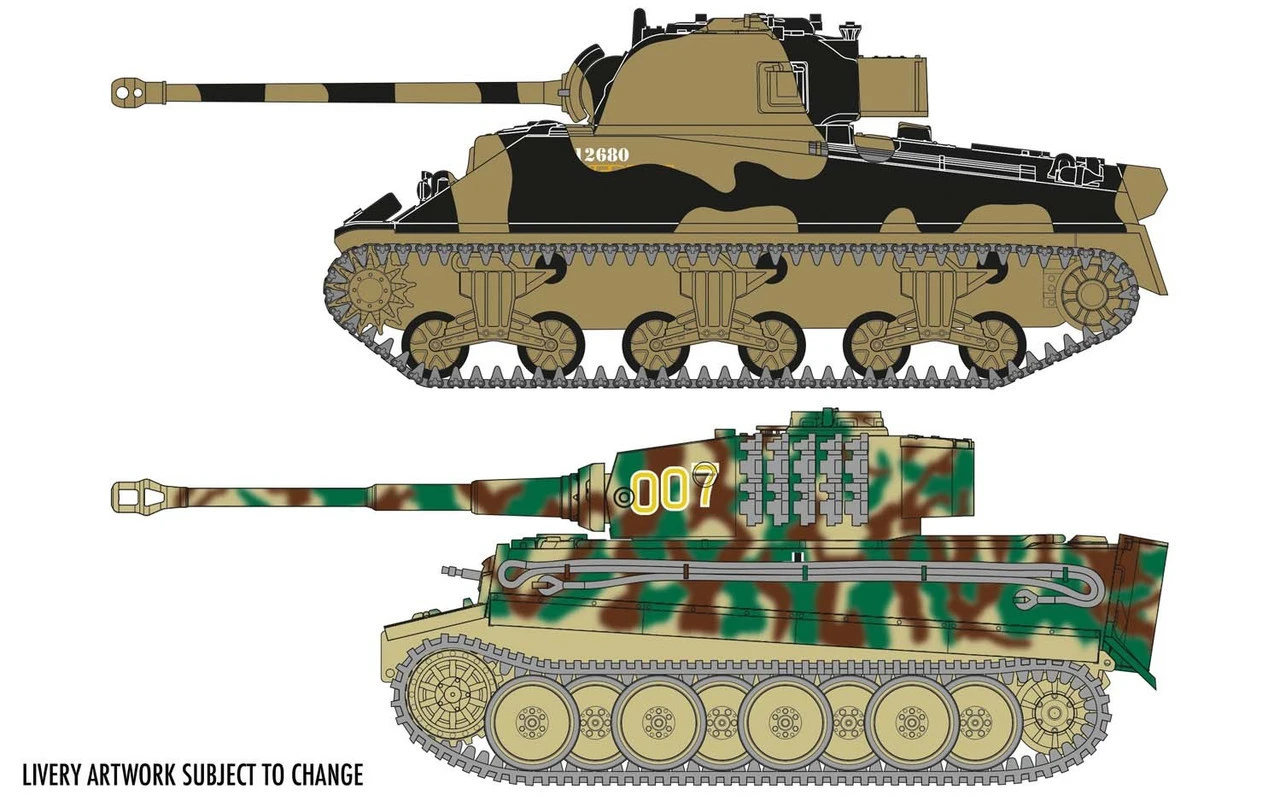 Airfix 1/72 Classic Conflict Tiger I Vs Sherman Firefly Gift Set 4 Airfix 1/72 Classic Conflict Tiger I Vs Sherman Firefly Gift Set - Image 4
