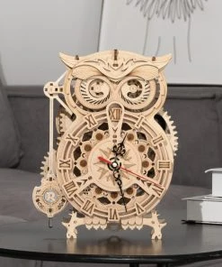 Rokr Owl Clock 3D Wooden Kit -Games Workshop shop 311861 38781.1676903382