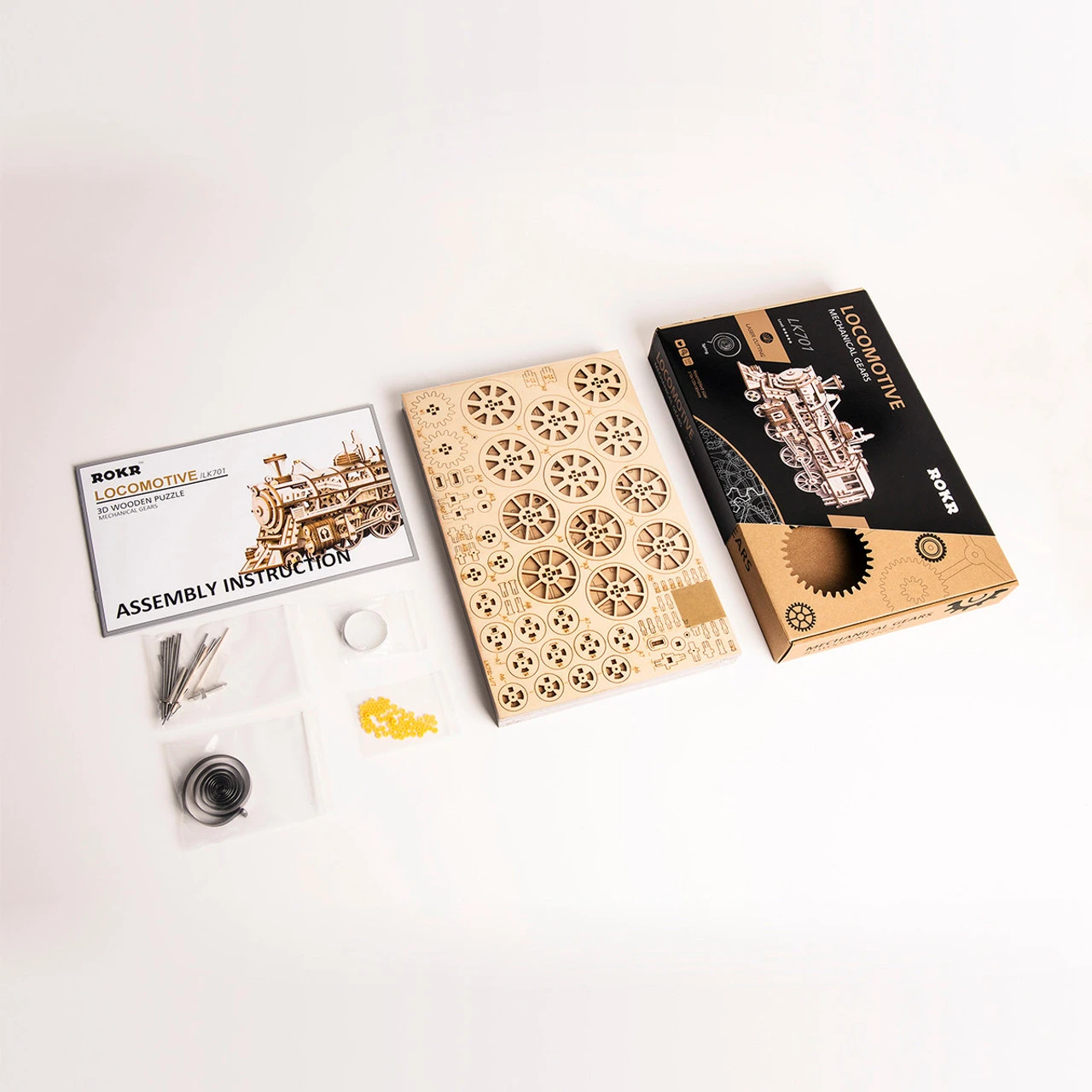 Rokr Locomotive 3D Wooden Kit 6 Rokr Locomotive 3D Wooden Kit - Image 6