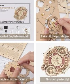 Rokr Zodiak Wall Clock 3D Wooden Kit -Games Workshop shop 311890 40191.1676906625