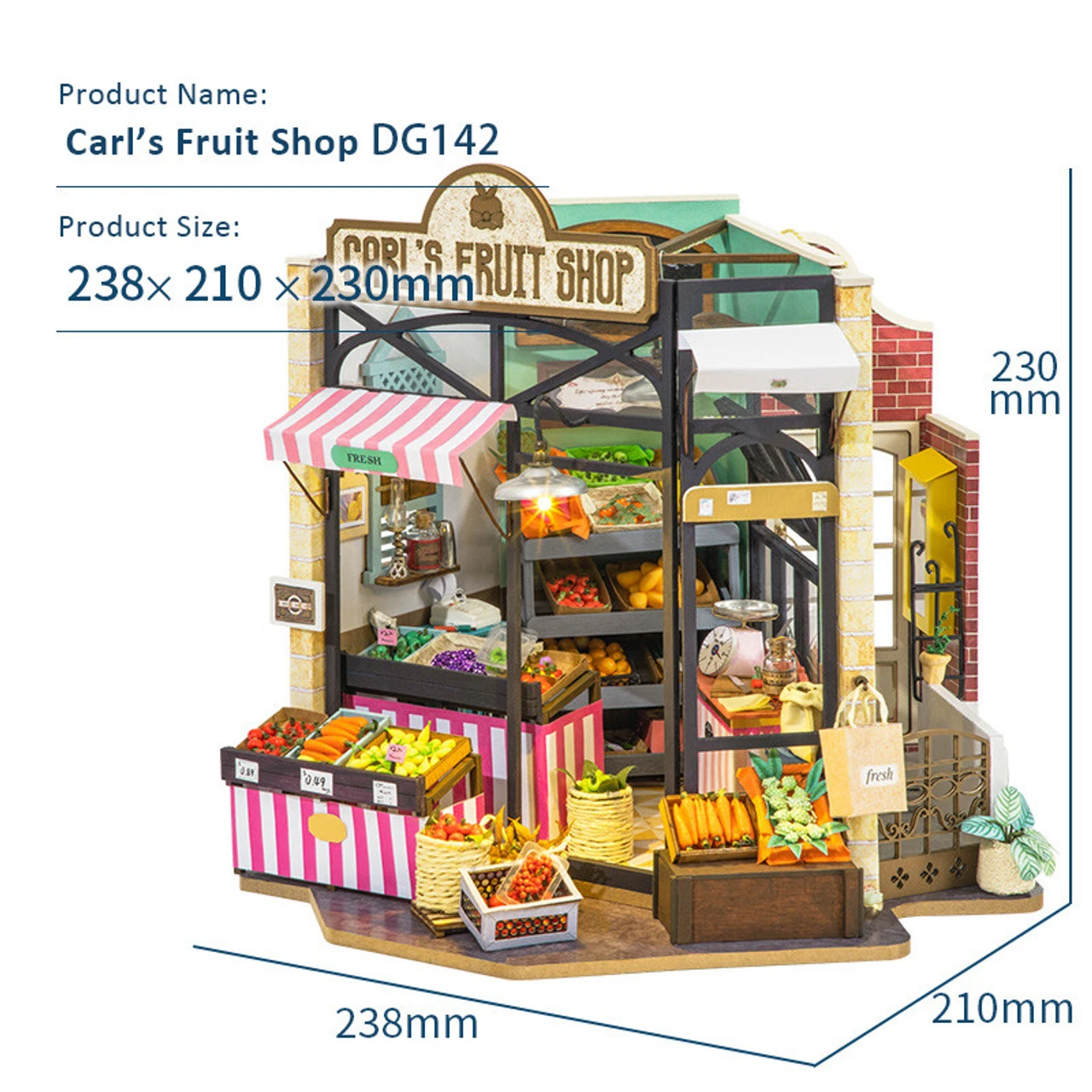 Rolife Carl’s Fruit Shop 3D Wooden Kit 3 Rolife Carl’s Fruit Shop 3D Wooden Kit - Image 3