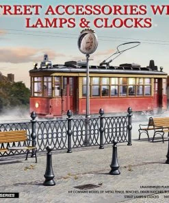 MiniArt 1/35 Street Accessories With Lamps & Clocks
