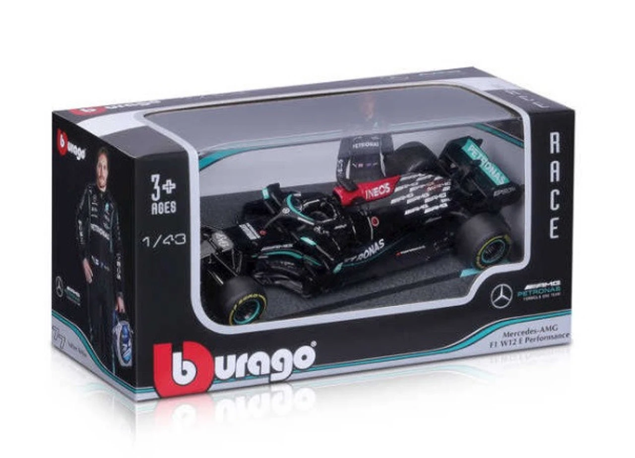 Burago 1/43 Lewis Hamilton Mercedes F1 AMG W12 3 Burago 1/43 Lewis Hamilton Mercedes F1 AMG W12 - Image 3