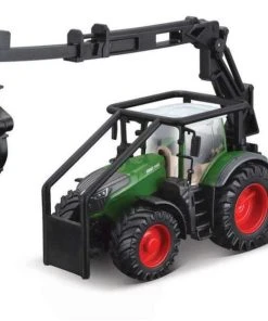 Burago Fendt 1050 Vario With Front Loader Log Loader And 3 Logs
