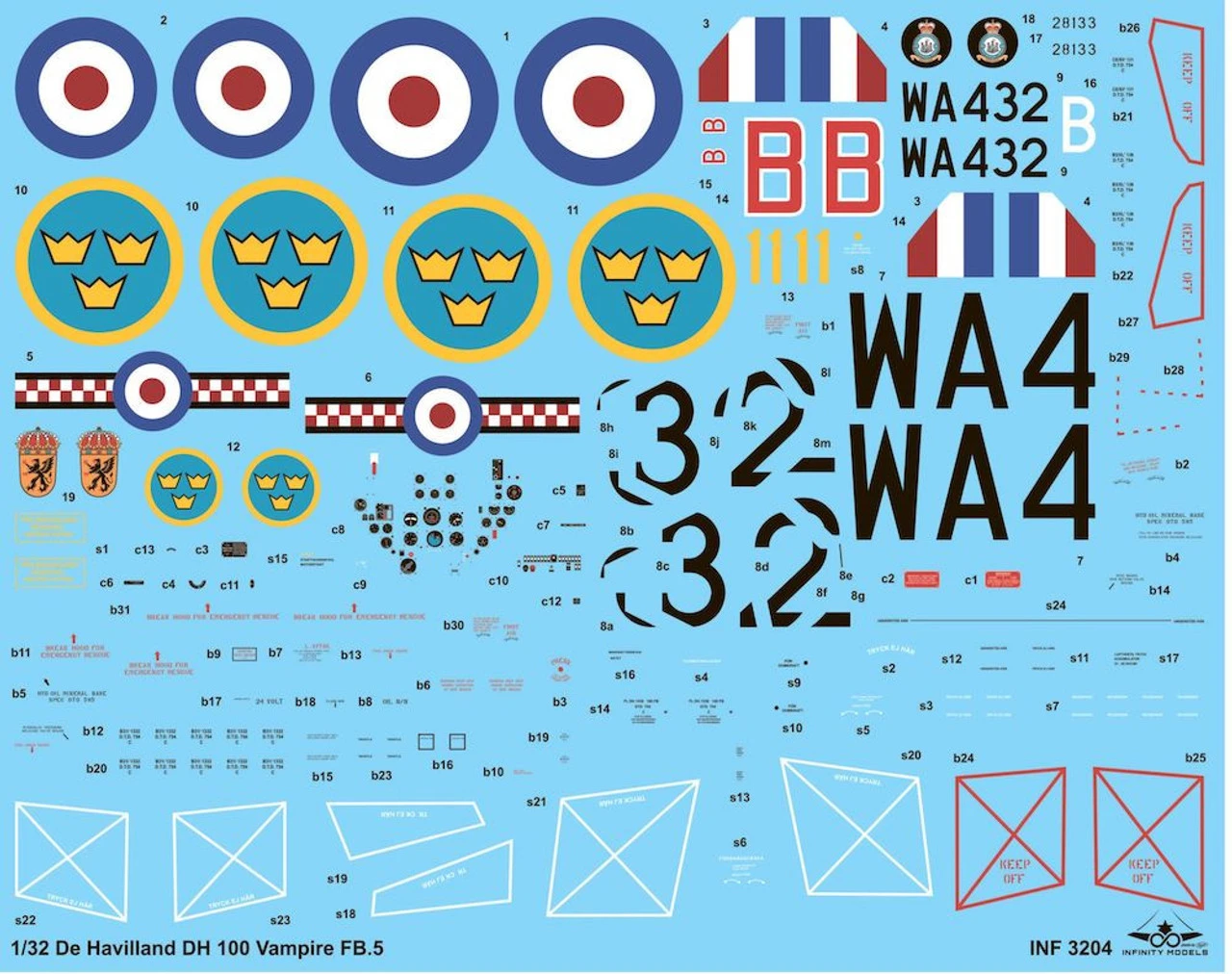 Infinity Models 1/32 De Havilland DH-100 Vampire FB Mk.5 Model Kit 2 Infinity Models 1/32 De Havilland DH-100 Vampire FB Mk.5 Model Kit - Image 2