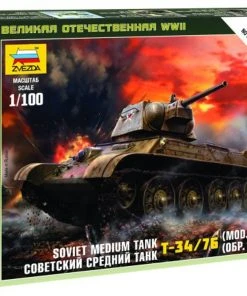 Zvezda 1/100 Soviet Medium Tank T-34/76 Model Kit