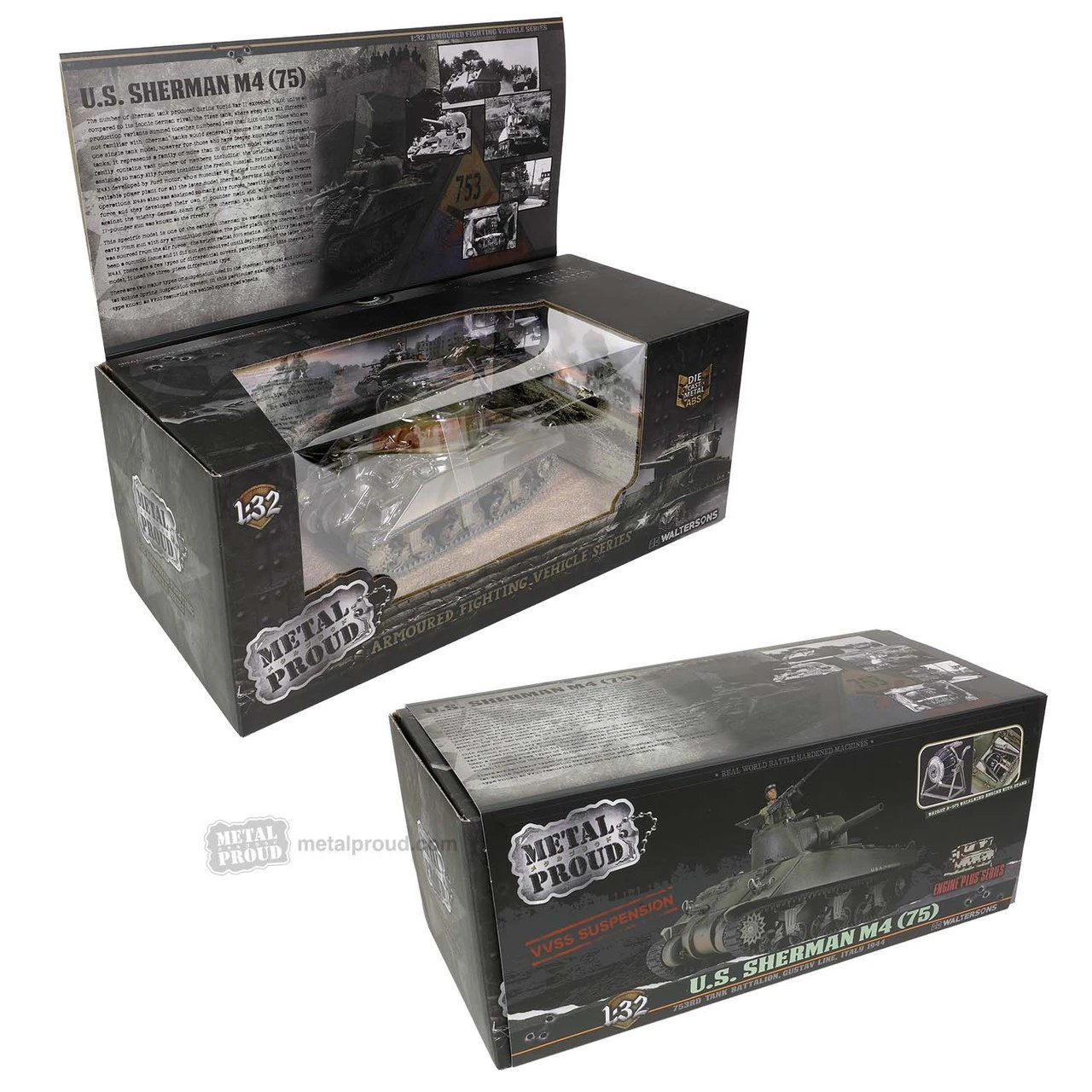 Forces Of Valor 1/32 U.S Medium Tank Sherman M4 (75) Diecast Model 14 Forces Of Valor 1/32 U.S Medium Tank Sherman M4 (75) Diecast Model - Image 14
