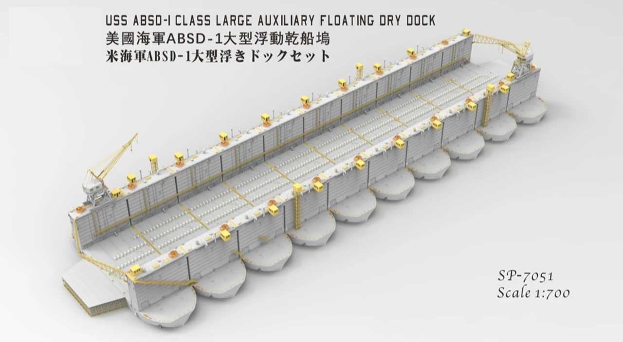 Takom 1/700 USS ABSD-1 Large Auxiliary Floating Dry Dock 4 Takom 1/700 USS ABSD-1 Large Auxiliary Floating Dry Dock - Image 4