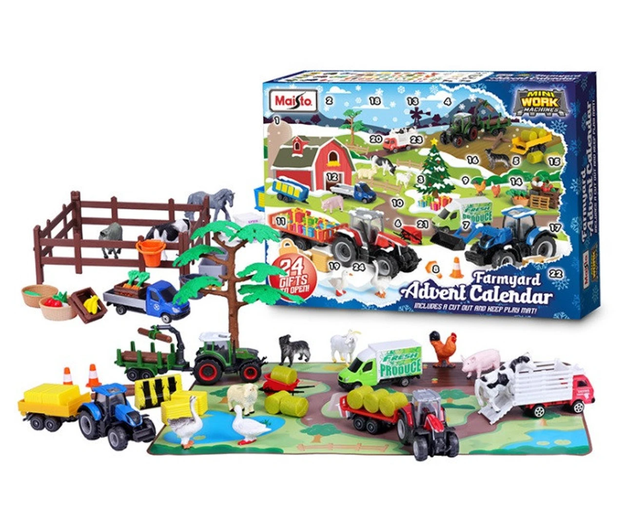 Maisto Mini Working Machines - Farm Advent Calendar 1 Maisto Mini Working Machines - Farm Advent Calendar