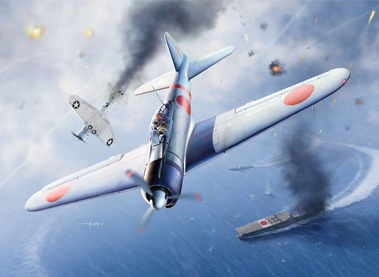 Academy 1/48 Mitsubishi A6M2b Zero Fighter Model 21 Battle Of Midway 1 Academy 1/48 Mitsubishi A6M2b Zero Fighter Model 21 Battle Of Midway