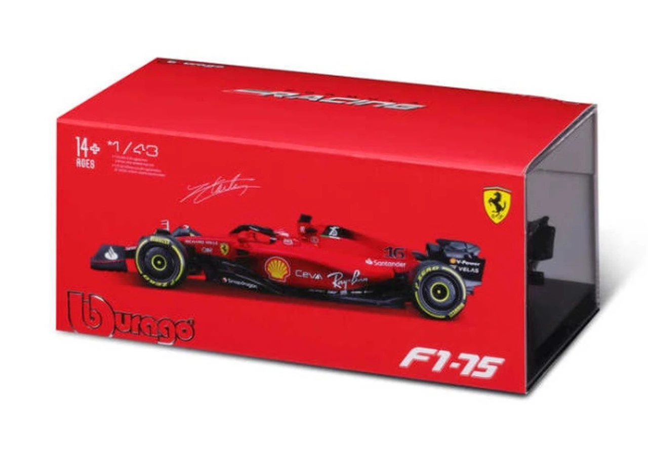 Burago 1/43 Ferrari F1-75 2022 #16 Charles Leclerc Diecast Model 6 Burago 1/43 Ferrari F1-75 2022 #16 Charles Leclerc Diecast Model - Image 6