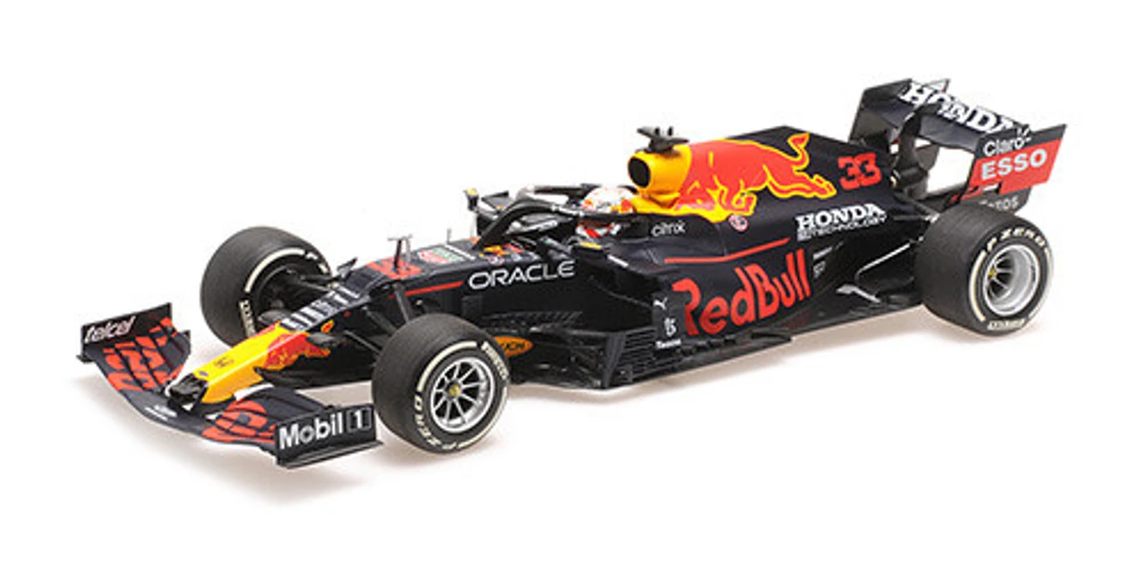 Minichamps 1/18 Red Bull Racing Honda RB16B, Max Verstappen, Winner French GP 2021 1 Minichamps 1/18 Red Bull Racing Honda RB16B, Max Verstappen, Winner French GP 2021