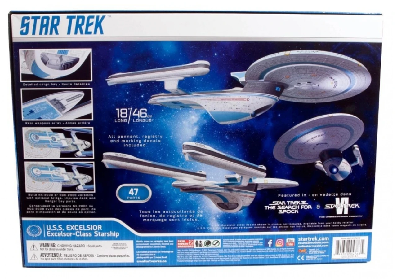 AMT Models 1/1000 Star Trek USS Excelsior NX-2000 Model Kit 2 AMT Models 1/1000 Star Trek USS Excelsior NX-2000 Model Kit - Image 2