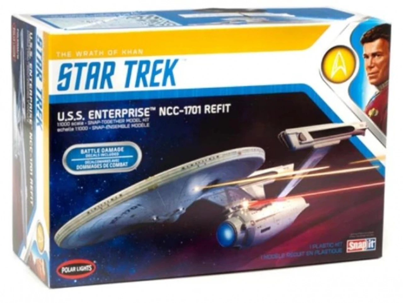 Polar Lights 1/1000 Star Trek USS Enterprise NCC-1701 Refit Snap Model Kit 1 Polar Lights 1/1000 Star Trek USS Enterprise NCC-1701 Refit Snap Model Kit