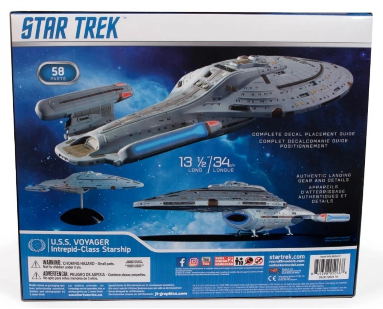 Polar Lights 1/1000 Star Trek USS Voyager NCC-74656 Clear Edition Snap Model Kit 2 Polar Lights 1/1000 Star Trek USS Voyager NCC-74656 Clear Edition Snap Model Kit - Image 2