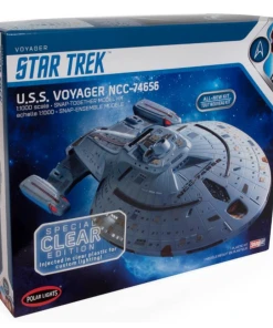 Polar Lights 1/1000 Star Trek USS Voyager NCC-74656 Clear Edition Snap Model Kit