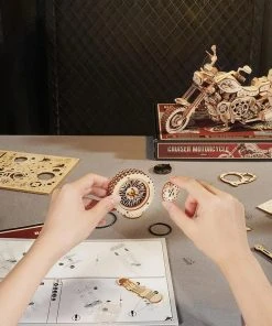 Rokr Cruiser Motorcycle 3D Wooden Puzzle Model Kit -Games Workshop shop 326737 01103.1676906196
