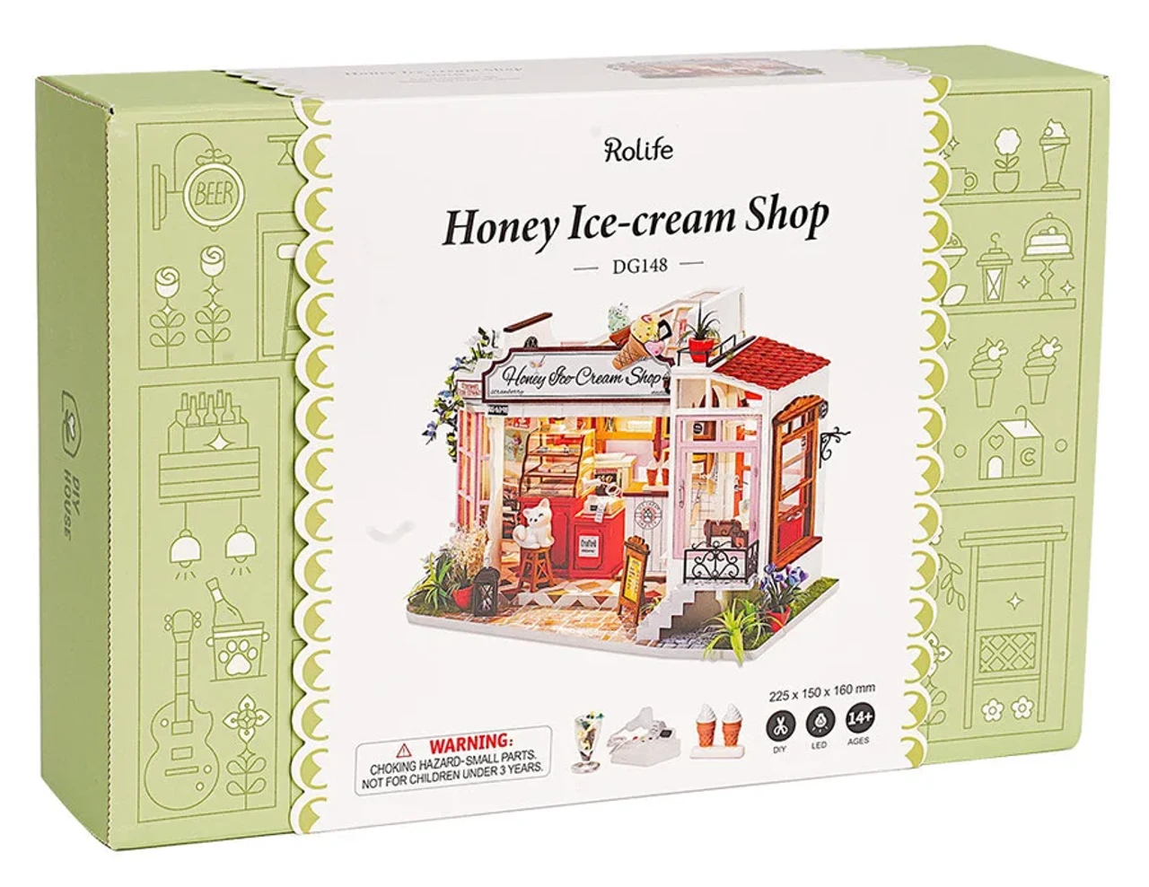 Rolife Honey Ice-cream Shop Wooden Diorama Kit 6 Rolife Honey Ice-cream Shop Wooden Diorama Kit - Image 6